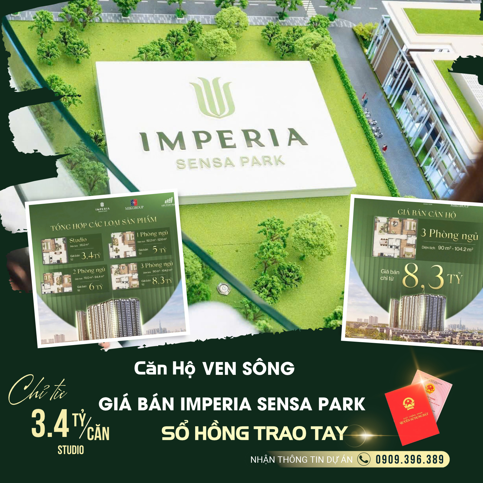 Phối cảnh kiến trúc tổng thể dự án Imperia Sensa Park TP Thủ Đức
