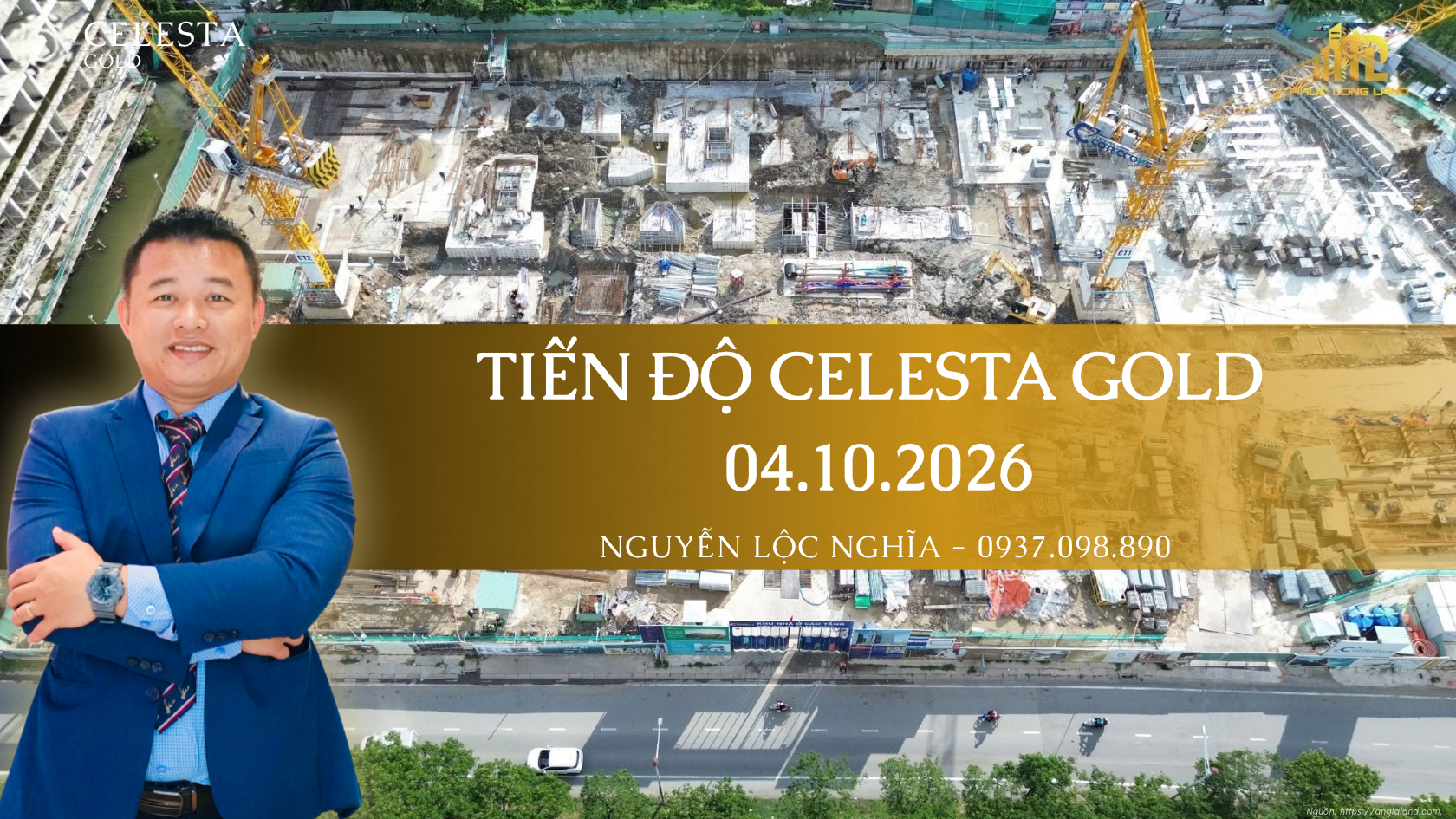 Tiến độ thi công toàn cảnh dự án Celesta Gold Nguyễn Hữu Thọ ngày 04/10